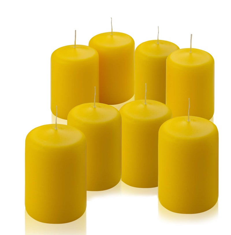 PARNOO Citronella Pillar Candle - Set of 8 Citronella Candles - 3 inch Tall, 2 inch Thick - 18 Hour Burn Time for Indoor/Outdoor Use - Image 2